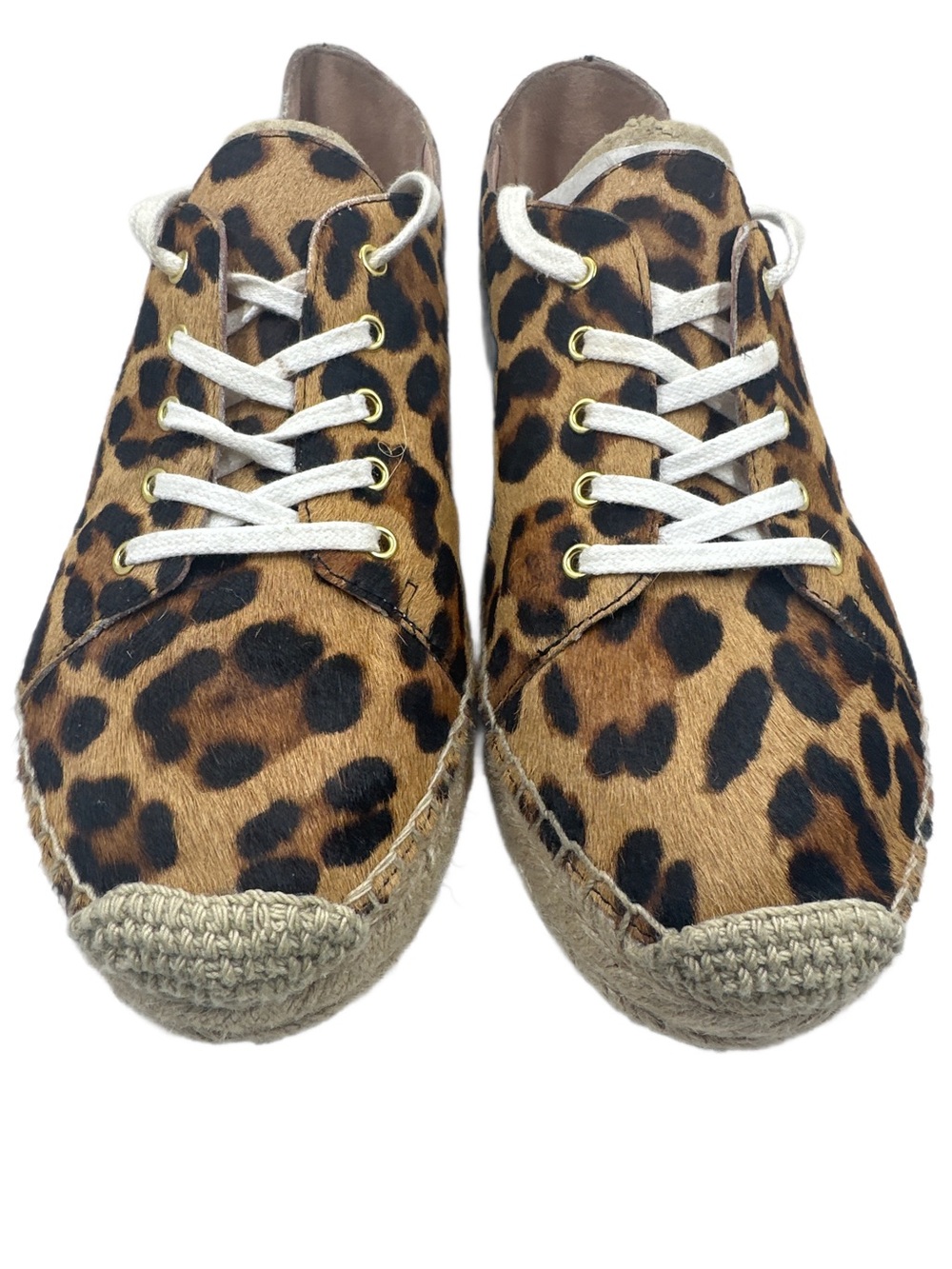 J.Crew Leopard Calf Hair Espadrille Sneakers NSize 11